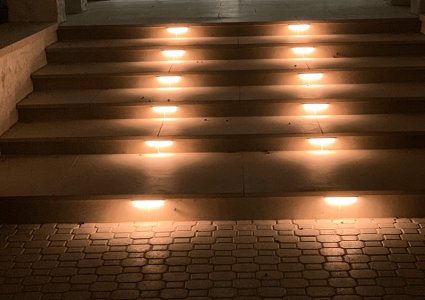 lights installed on steps North Fort Worth North Dallas