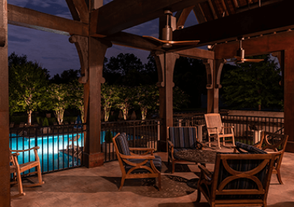 lighting design, pool and patio design